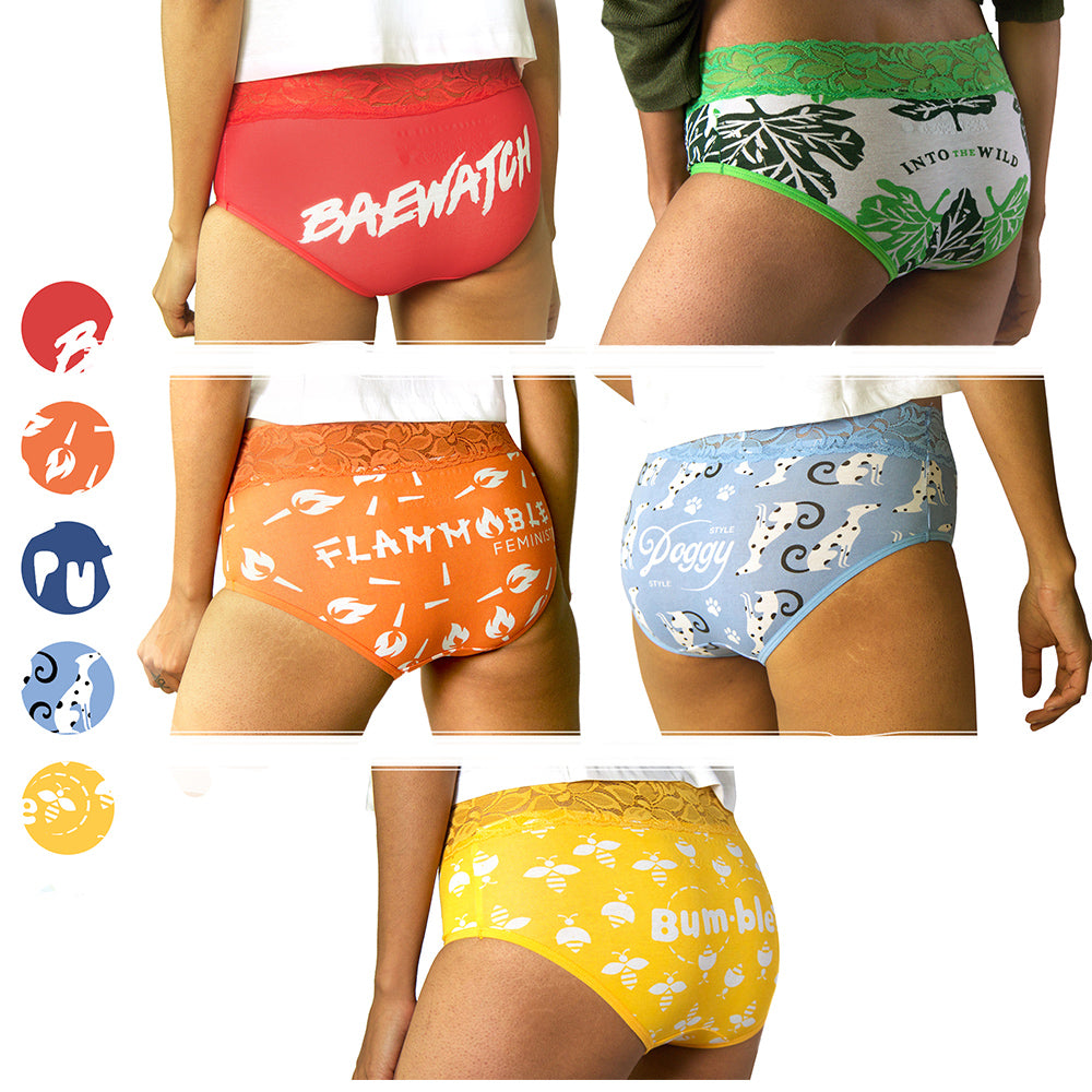 Hipster With Lace Set of 5