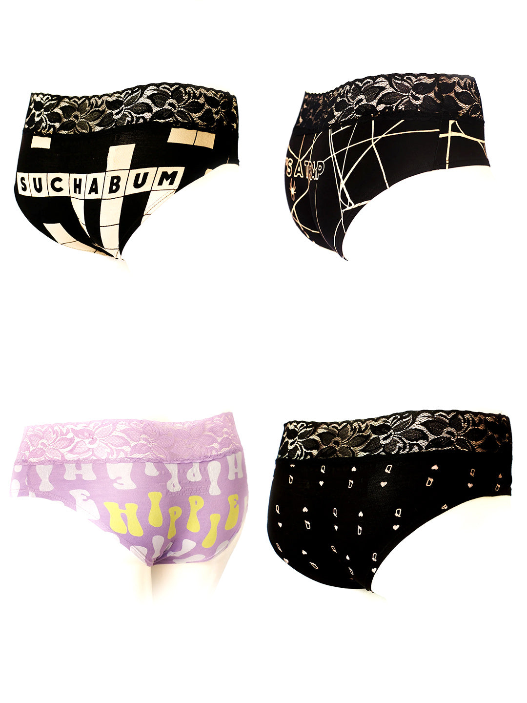 Hipster Lace- Set of four
