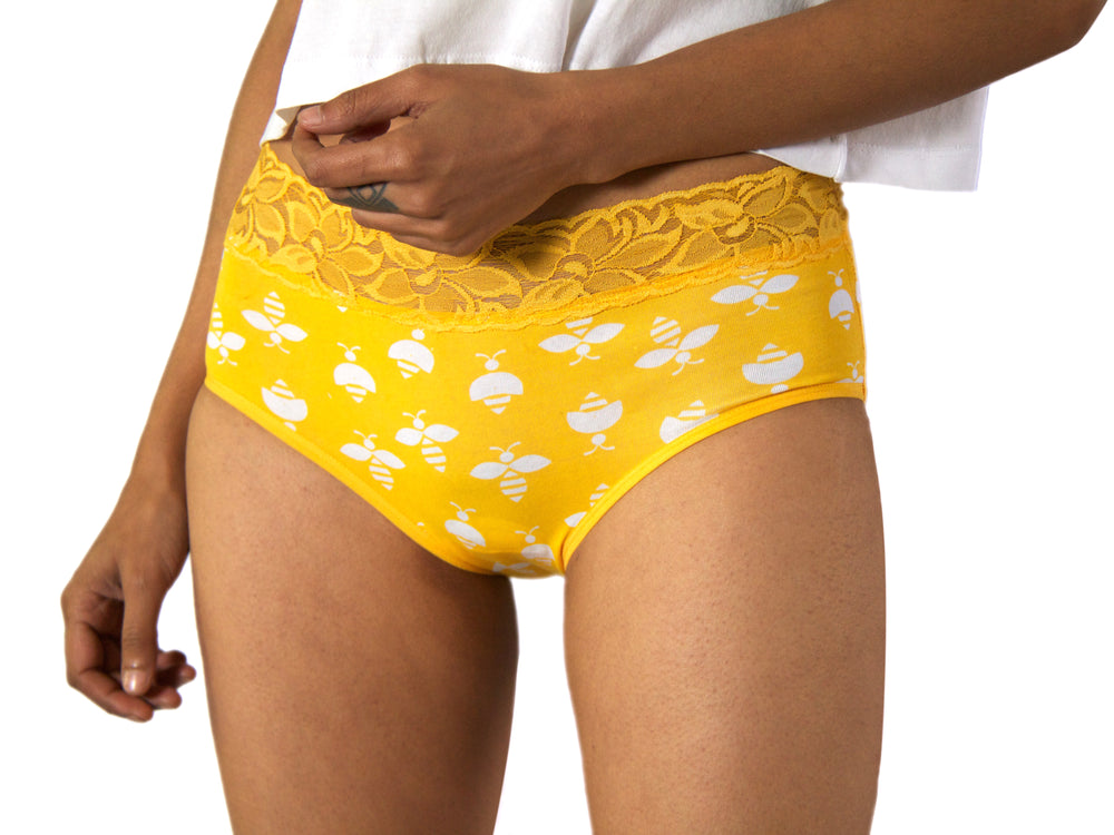 Bumble Bee Hipster With Lace