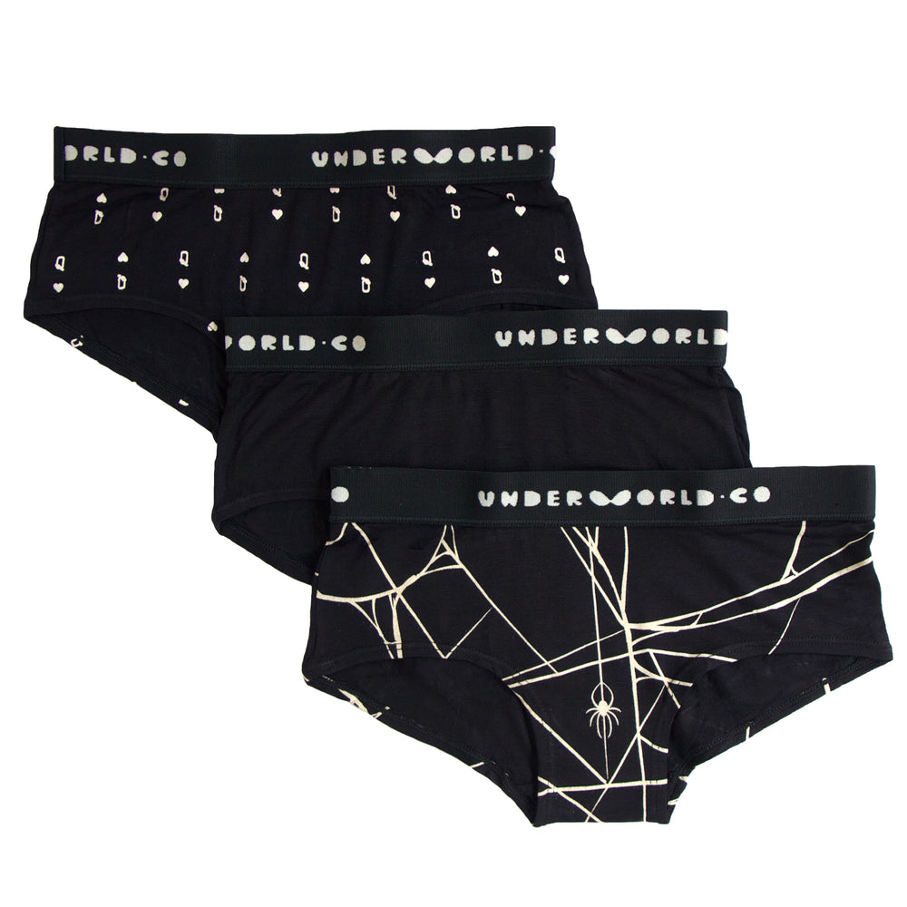 Boyshort Set of Three-Black