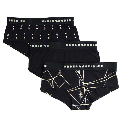 Boyshort Set of Three-Black
