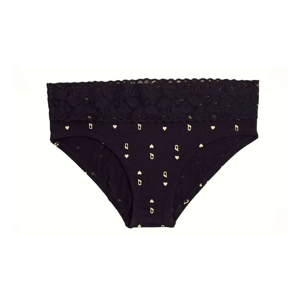 Queen of Hearts Hipster With Lace Set