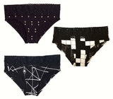 SET OF THREE–BLACK